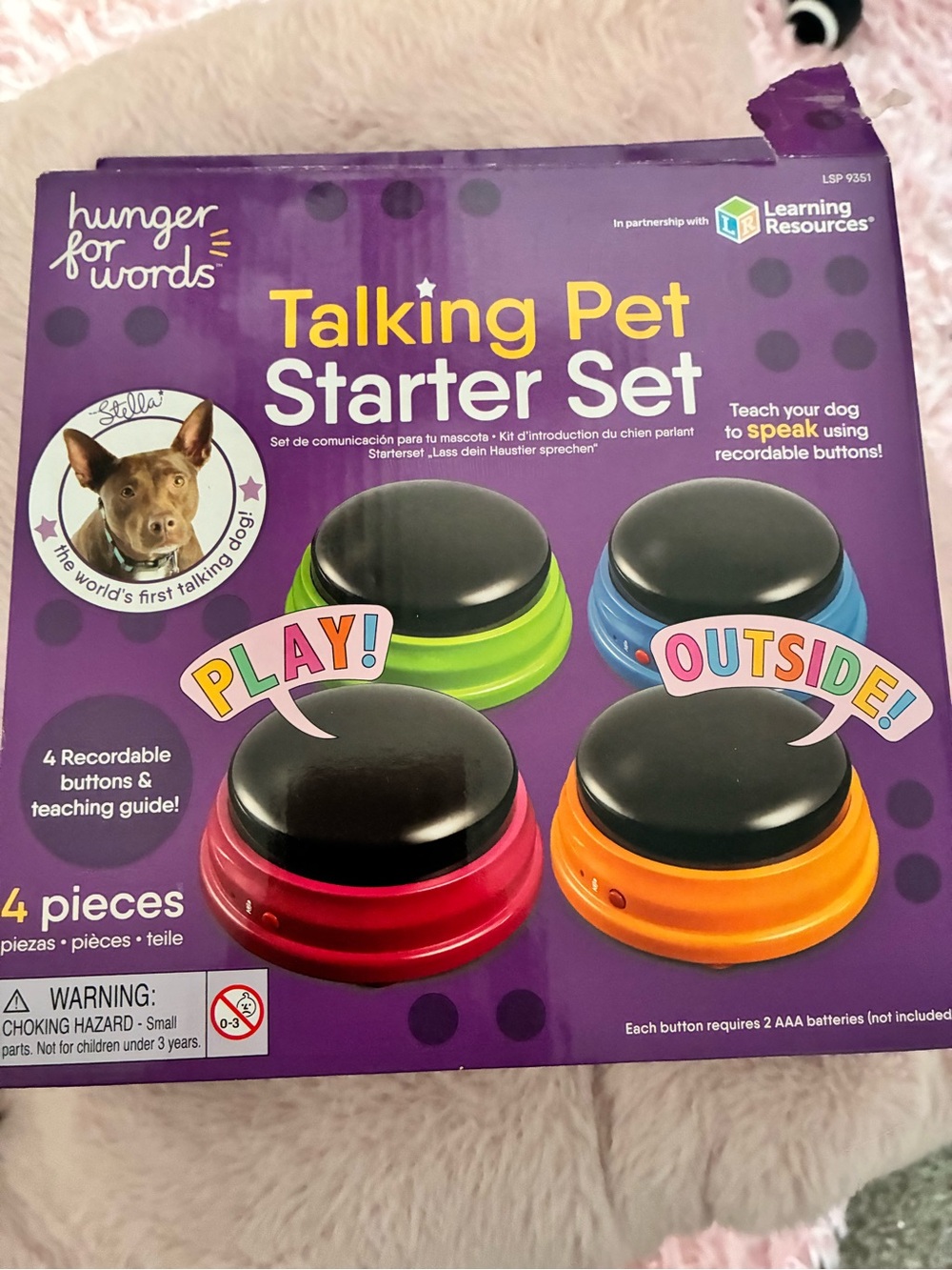 Hunger for Words Talking Pet Starter Set - Colorful Recordable Buttons